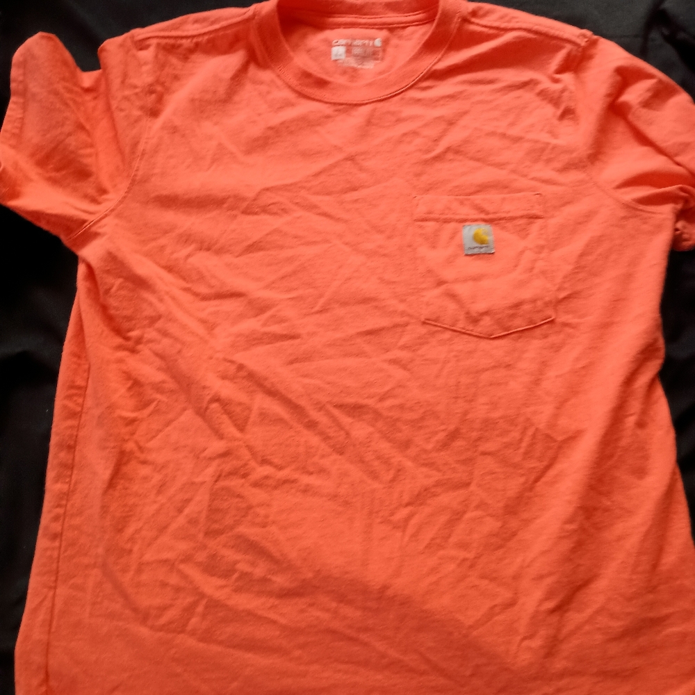 Carhartt Men's Orange Pocket T-Shirt